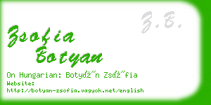 zsofia botyan business card